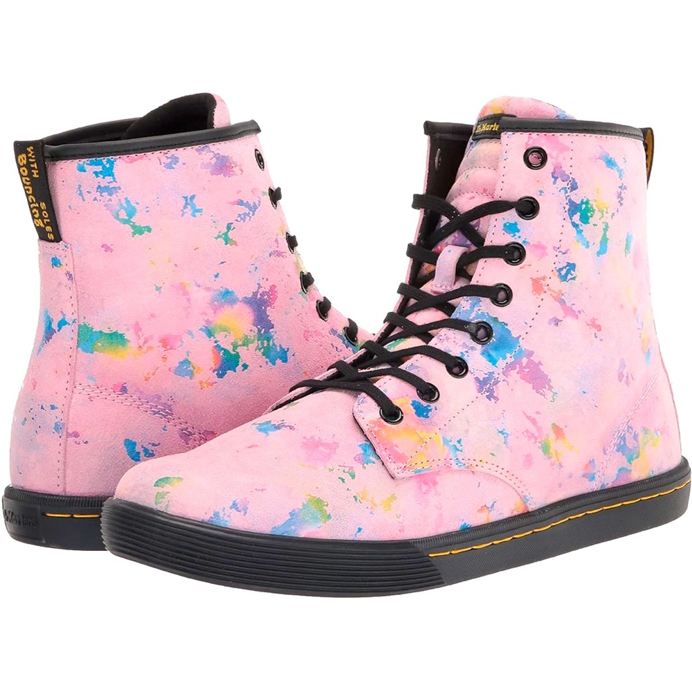 DR. MARTENS SHERIDAN WOMEN'S CONFETTI SUEDE CASUAL BOOTS MSRP$150